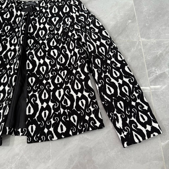 Women’s Kasper Open Front Patterned Long Sleeve Blazer Jacket Size 10P - Picture 6 of 16